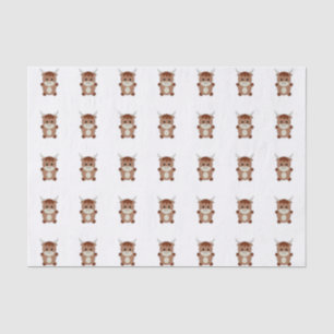 Cute Brown Cow Tissue Paper