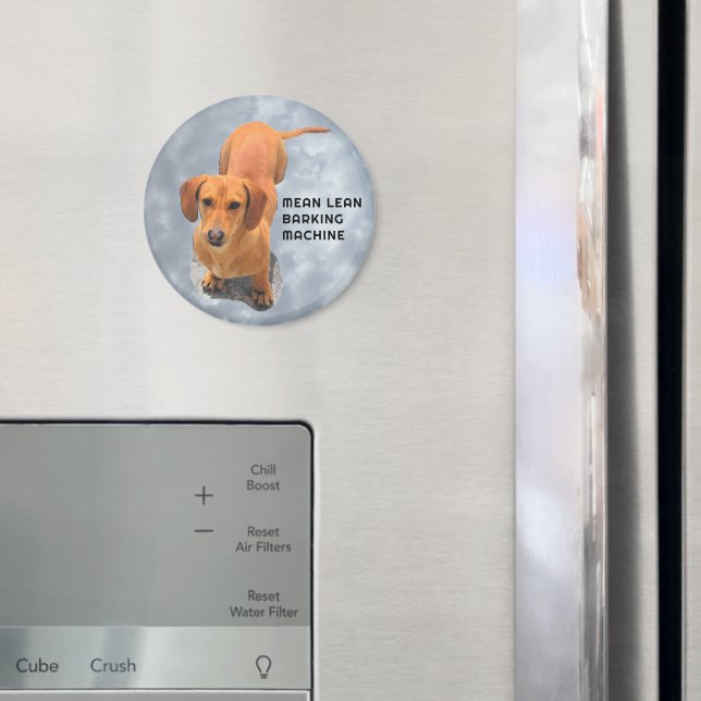 Cute Brown Dachshund Barking Machine Magnet (In Situ (Fridge))