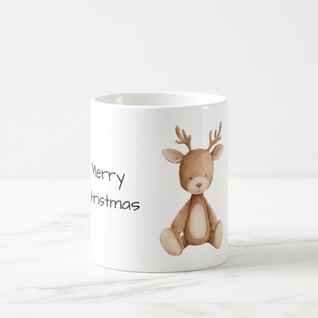 Cute Brown Deer Coffee Mug (Center)