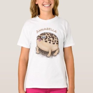 Cute brown desert rain frog cartoon illustration T-Shirt