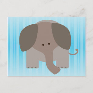 Cute Brown Elephant Postcard