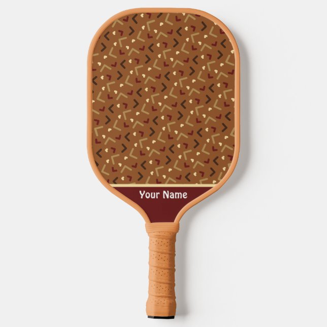 Cute Brown Fitness Pro Pickleball Paddle (Back)