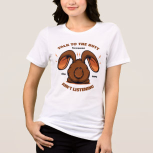 Cute Brown Funny Bunny Tri-Blend Shirt