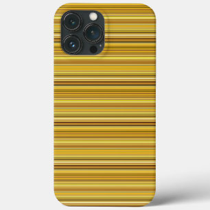 Cute brown golden stripes iPhone 13 pro max case