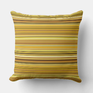 Cute brown golden stripes cushion
