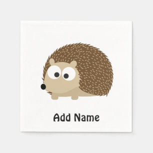 Cute Brown Hedgehog Napkin