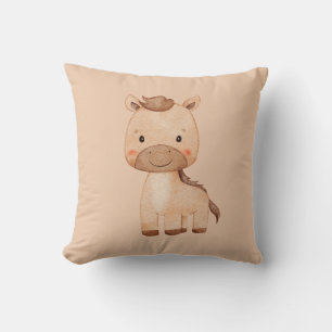 Cute Brown Horse Cushion