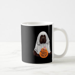 Cute Brown Newfoundland Dog Halloween Coffee Mug