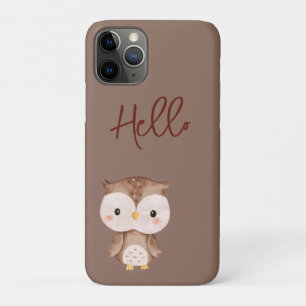 Cute Brown OWL iPhone 11 Pro Case