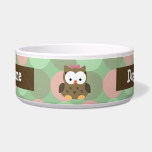 Cute Brown Owl w/Pink Bow