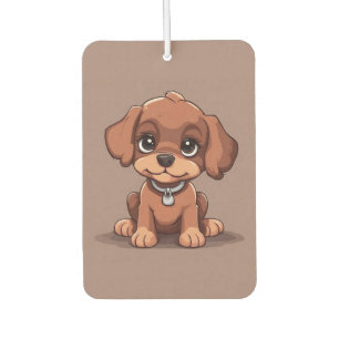 Cute brown puppy car air freshener