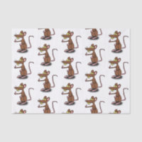Cute brown rat thumbs up cartoon