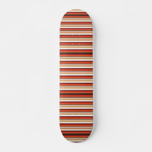 Cute brown red stripes skateboard
