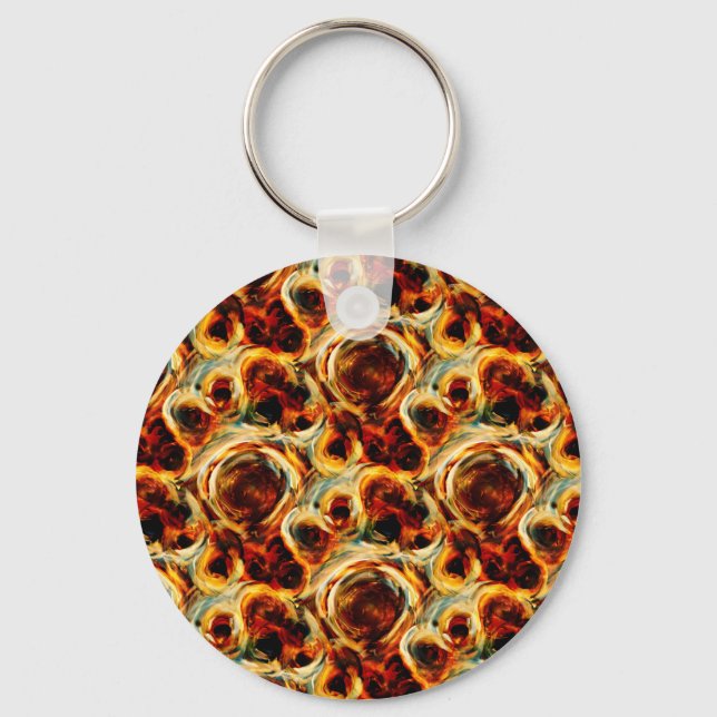 Cute brown seamless smudge pattern throw pillow key ring (Front)
