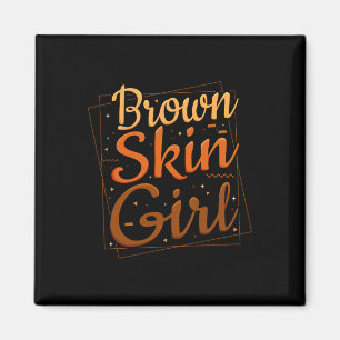 Cute Brown Skin Girl Black History Month Melanin B Magnet