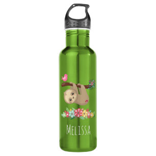 Cute Brown Sloth Hanging Upside down 710 Ml Water Bottle