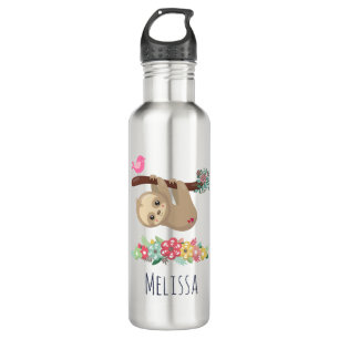 Cute Brown Sloth Hanging Upside down 710 Ml Water Bottle