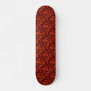 Cute brown swirl paisley patterns skateboard
