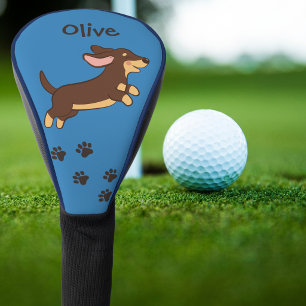 Cute Brown Tan Dachshund Dog Golf Head Cover