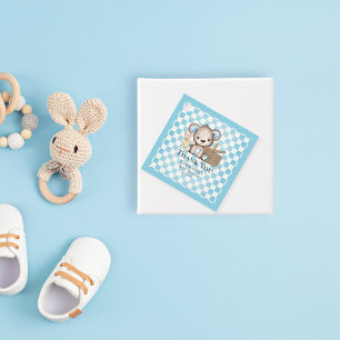 Cute Brown Teddy Bear Picnic Baby Shower Favour Tags