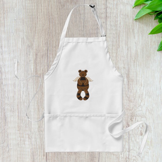Cute Brown Teddy Bear with Angel Wings  Standard Apron (Creator Uploaded)
