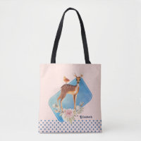 Cute Brown Watercolor Deer Rustic