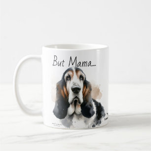 Cute Browns and Black Basset Hound Mug