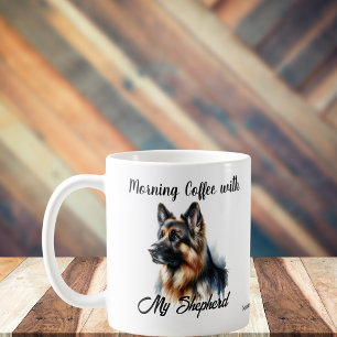  Cute  Browns  'Morning Coffee With My Shepherd' Mug