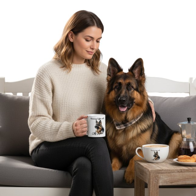  Cute  Browns  'Morning Coffee With My Shepherd' Mug (Creator Uploaded)