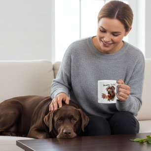  Cute Browns ''Morning Tea with My Labrador '' Mug