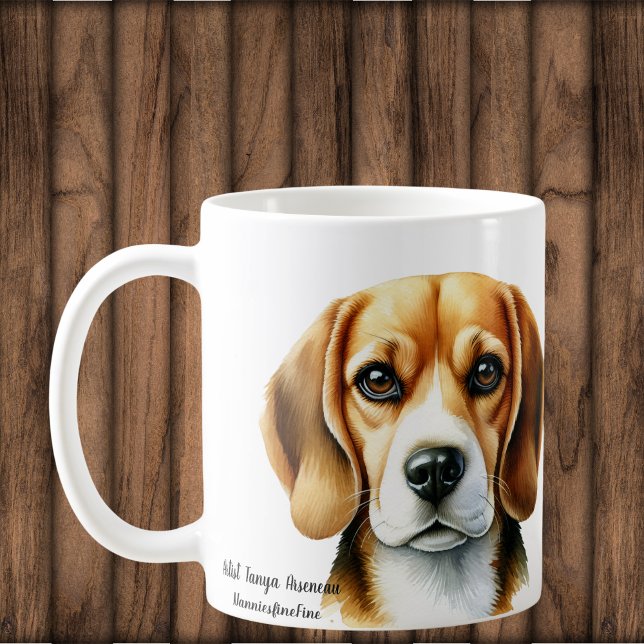 Cute Browns Water Color Beagle  Coffee Mug (Creator Uploaded)
