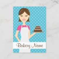 Cute Brunette Baker Woman Illustration