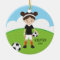 Cute Brunette Girl Soccer Personalised Christmas