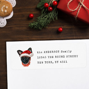 Cute Brussels Griffon Christmas Dog Return Address Label