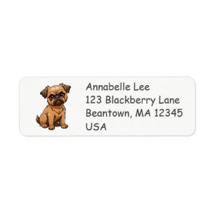 Cute Brussels Griffon Return Address Label