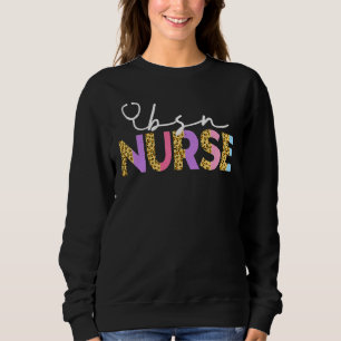 Cute Bsn Nurse Graduation Rn Leopard Bachelors Nur Sweatshirt