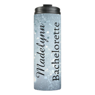 Cute Bubble Blue Personalised Bridesmaid Thermal Tumbler