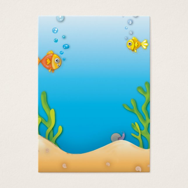 cute bubble fish underwater scene (Front)