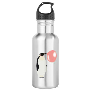 Cute Bubble Gum Penguin Blowing Bubble 532 Ml Water Bottle