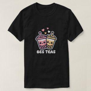 Cute Bubble Tea Bes Teas Best Friends Boba Heart T-Shirt