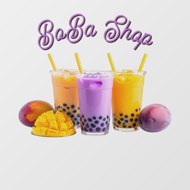  Cute bubble tea, boba tea (Sheet)