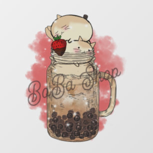 Cute bubble tea, boba tea