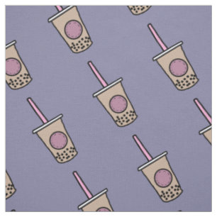Cute bubble tea fabric