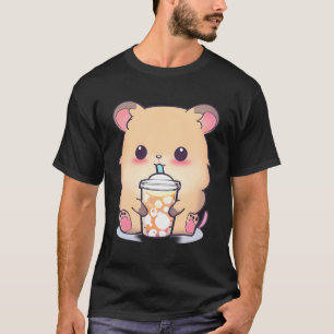 Cute Bubble Tea Hamster - Kawaii Hamster Bubble Te T-Shirt