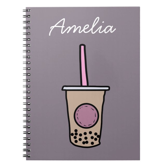 Cute bubble tea notebook (Front)