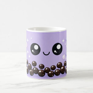 Cute Bubble Tea Pastel Purple Boba Design Coffee Mug