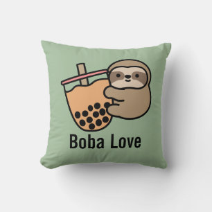 Cute Bubble Tea & Sloth Cushion