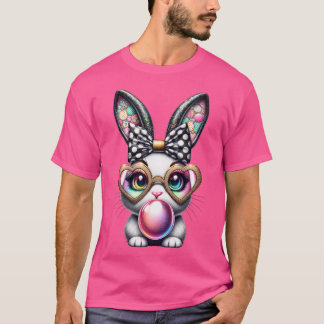 Cute Bubblegum Bunny T-Shirt – Retro Easter Bunny