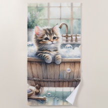 Cute Bubbly Kitten Bath Time