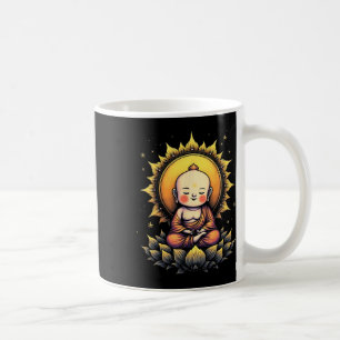 Cute Buddha By Meditating Peaceful Yoga Design _1 Coffee Mug
